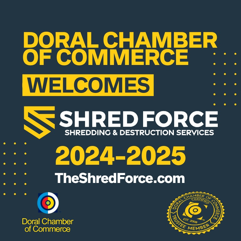 Doral Chamber Welcomes Shred Force Baner