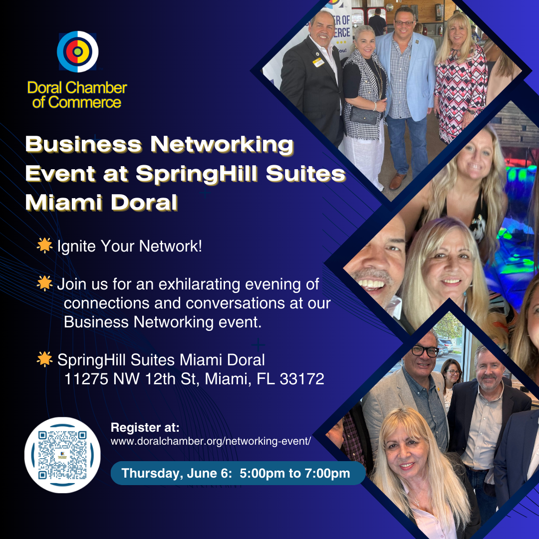 Business Networking Event at Courtyard Miami at Dolphin Mall. Banner