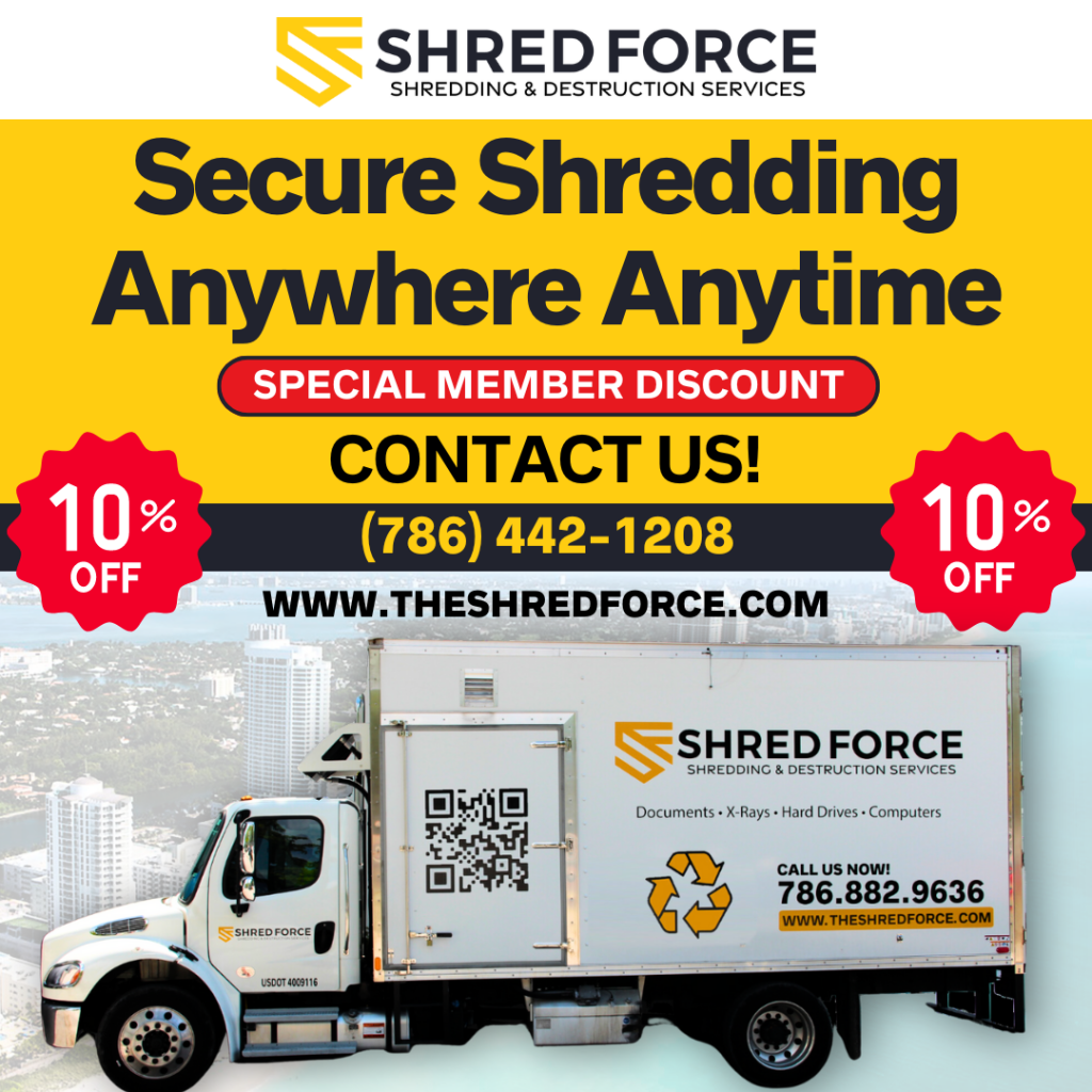 Shred Force ensures the secure disposal of a wide range of documents, including legal records, bank documents, tax records, employee files, HR records, investment documents, contracts, utility bills, budgets, applications, card information, ATM receipts, and more.
