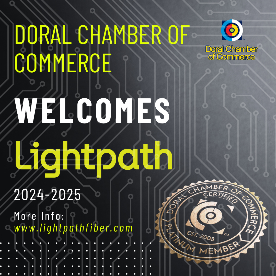 Doral Chamber Welcomes Lightpath Banner